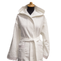 Szlafrok biały z kapturem