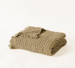 Narzuta Pled Koc na Łóżko 125x200 FAVO Beżowa M34276