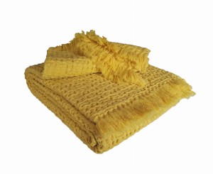 Narzuta Koc Pled na Łóżko 125x200 FAVO Żółta E27813