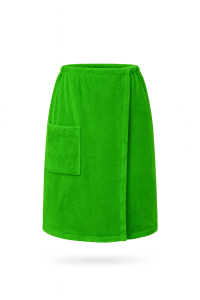 Zielone Pareo Ręcznik na Rzep na Saunę SPA Terry-Frotte