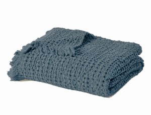 Pled Koc Narzuta z Frędzlami 125x200 FAVO Niebieska M33001
