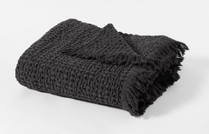 Narzuta Pled Koc na Łóżko 125x200 FAVO Antracytowa E28933