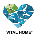 Logo marki Vital Home znajdujące się na metce produktu.
